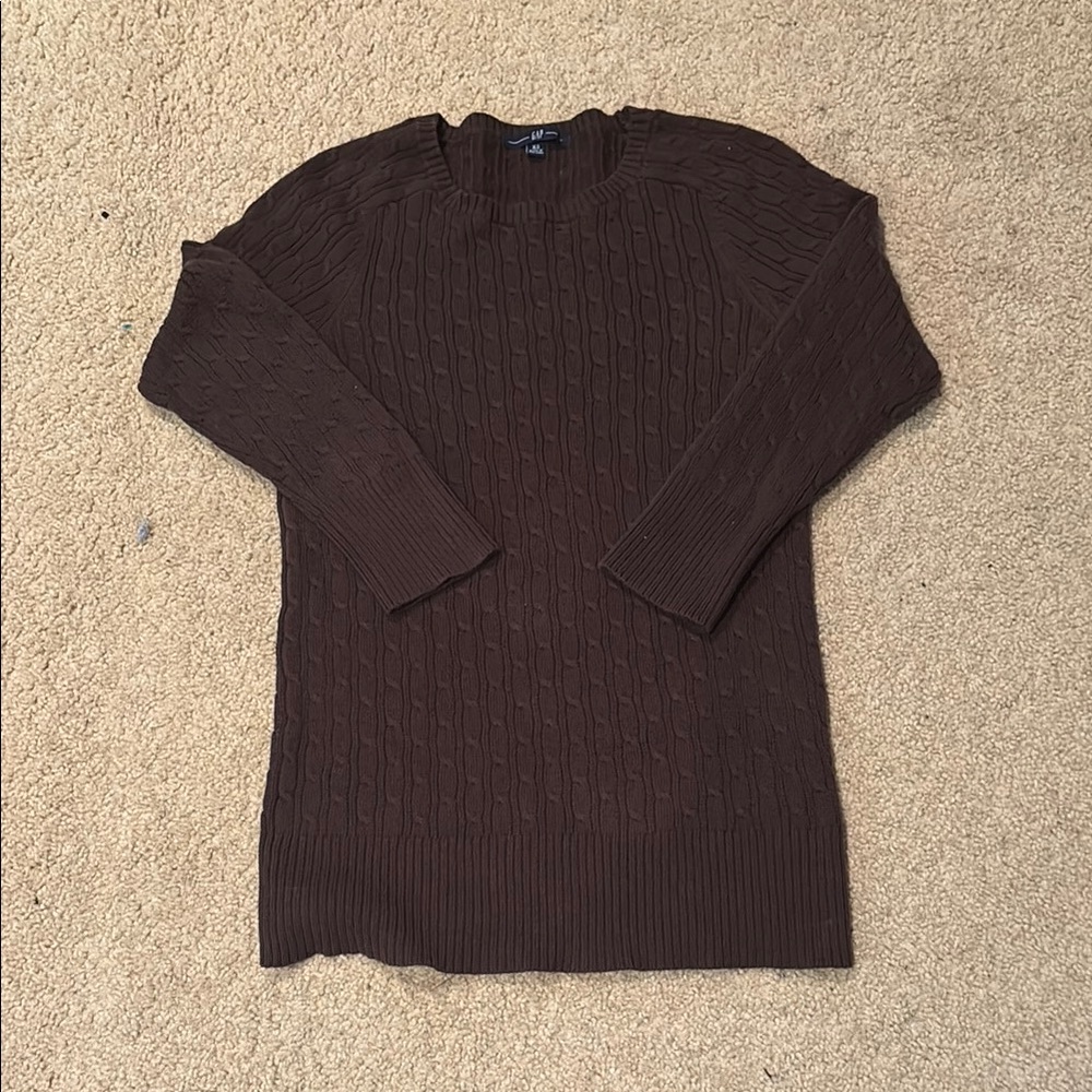 GAP Dark Brown Ribbed Sweater